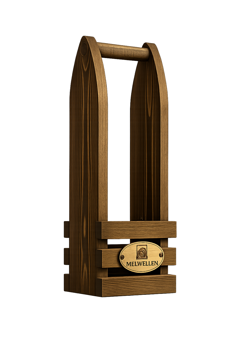 Карма Денег — деревянный ларец-кэдди из обожжённой сосны с латунной табличкой